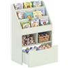 HOMCOM Piccola Libreria per Bambini con 3 Ripiani e Cassetto in MDF Verde