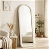 HOMCOM Specchio da Terra 160 x 60 Cm Con Cornice in Flanella