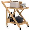 HOMCOM Carrello Portavivande Pieghevole da Cucina 2 Livelli con Portabottiglie
