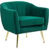 HOMCOM Poltroncina da Salotto Imbottita con Braccioli (71x72x73 cm) Verde