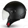 Cruizer Casco Jet Visiera trasparente Moto Scooter Omologato Nero