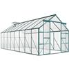 Outsunny Serra da Giardino in Policarbonato 244x500x216cm con Porta Scorrevole