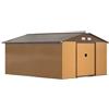 Outsunny Capanno Attrezzi in Acciaio con Porte Scorrevoli 340x386x200 cm