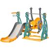 HOMCOM Scivolo per Bambini +18 Mesi con Altalena e Canestro in HDPE Multicolore