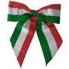 Handmade Fiocco Scolastico Coccarda Tricolore Italia Misura 18 x 20 cm. Ciappa sul Posteriore, Realizzato in Tessuto Lux Taffettà, per la Scuola.