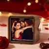 Smile lab Mini album fotografico personalizzato a manovella con luce LED e altoparlante musicale - libro con foto da tavolo, regalo creatività romantico