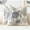 Miuyunya Set di 2 Federe per Cuscini Quadrate Impermeabile 50 x 50 cm Federe Cuscini Esterno Quadrate Tartaruga Marina Beige Federe Copricuscini Decorativi per Patio Giardino Soggiorno Fattoria