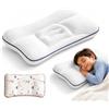 DFFUDICLE Flexoriom Cuscino Bambino,Set ergonomico con fodera per crescita sana | Tessuto Traspirante A Strati D'aria,Altezze h1 h2 h3 da 6 mesi a 16 anni,Memory foam viscoelastico