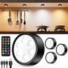 Vloee Faretti LED RGB a Batteria Ricaricabili USB, Nero 2400mAh Luce Vetrina Senza Fili a pile Luci Armadio con Telecomando e Pulsante Luce Cucina Sottopensile Colorata Lampada Notturna Adesiva Touch