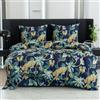 Cotton Market Biancheria da letto Öko-Tex, 220 x 200 cm, in microfibra di cotone, 3 pezzi, con chiusura lampo, copripiumino da 220 cm e 2 federe da 70 x 80 cm, colore: verde