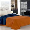 IlGruppone Trapunta Matrimoniale 250x250 Cm in Microfibra, Made in Italy - Trapuntino Double Face Mezza Stagione 160gr/m² Antiacaro e Anallergico - Piumino Copriletto Manopesca Duck Friendly (TitanioRust)