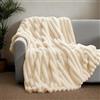 TOPCHANCES Coperte Plaid Pile di Flanella 360gsm Coperta per Divano Morbida,Plaid Pile Blanket per Caldo e Confortevole,Coperta Pelosa Adatto Divano/Letto Singolo/Matrimoniale(Beige,230x250cm)