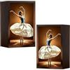 Generic Scatola di fazzoletti per ballerine, dispenser di tovaglioli con gonna in legno, elegante porta fazzoletti in legno, porta fazzoletti per gonna volante, dispenser di carta per ballerine, per camera da