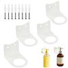 ruyxihom Porta Dispenser Sapone Doccia da Parete 4 Pezzi,Wall Mounted Soap Dispenser Holder in Metallo 27mm,Supporto Sapone Cucina, Shampoo Doccia da Appendere,per Cucina,Doccia e Balcone,Bianco