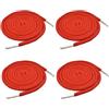 LEEWYOU 4 Pezzi Cordoncini di Ricambio con Coulisse, Cordoncino per Pantaloni Cotone con Cordoncino per Infila Flessibile per Pantaloni Della Tuta Felpe con Cappuccio Scrubs Giacche (rosso)