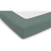 PENSIERI DELICATI Lenzuolo Singolo 90x200 cm, Lenzuolo Sotto 1 Piazza in Tinta Unita con Angoli +25 Realizzato 100% in Cotone, Made in Italy, Colore Verde