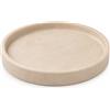 Kalu creations Vassoio Rotondo Decorativo in Travertino Naturale Kalu Creations - Vassoio Marmo Centrotavola, Porta Profumi e Candele - Organizer Bagno Pietra - Made in Italy - ⌀ 25 cm