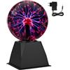 SKUTZTEK Sfera Plasma Magica da 6 Pollici con Effetti Sonori e Controllo Touch, Lampada al Plasma per Decorazione Casa, Feste e Regali di Natale e Compleanno, Idea Regalo Educativa e Divertente