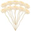 RORPOIR Bastoncini Diffusore Aromi 10 Pezzi in Legno, Design a Fiore | Accessorio per Oli Essenziali, Assorbe e Diffonde Fragranze, per Cucina e Soggiorno, Colore Khaki