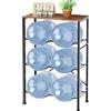 tonchean Serbatoio dell'acqua a 3 livelli, supporto per acqua rack 5 Gal, supporto per brocca d'acqua, in tubi in acciaio, per 6 bottiglie, per cucina, ufficio, soggiorno
