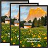 HORLIMER Cornice 40x60, Set da 3 Cornici 40x60 in Alluminio di Colore Nero,Perfetto per Esporre Foto di Famiglia, Opere Personali