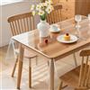 CEWROM Tovaglia trasparente, in PVC, trasparente, impermeabile, lavabile, oleosa, al metro, 0,13 mm di spessore (140 x 220 cm)