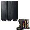 lemgyiamz Porta Capsule per Nespresso, Porta Capsule Caffe, Porta Cialde per Nespresso Muro Auto adesivo, per 15 Capsule (3‑4cm), Nero, Salvaspazio, Plastica, Senza Forare