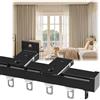 BVDHASDBT Binario per tende da soffitto a parete, resistente, per soggiorno, camera da letto, doccia, divisorio, 60 cm, 170 cm, 250 cm, 380 cm, 550 cm, colore nero, 250 cm