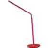 KONTONTY Lampada da Scrivania LED Pieghevole Rossa AC220V Controllo Touch | Porta Usb, Snodo Girevole, Tubo a 360°, Lega di Alluminio, Base in Vetro Temperato, per Studio e Sale