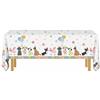 Ovanda Tovaglia per compleanno, motivo: cane, 137 x 274 cm | Tovaglia per feste con cani, riutilizzabile, per ragazze e ragazzi, rettangolare, impermeabile, sottile