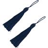 Makhry 20 Pezzi 15.5cm Nappe Segnalibro in Filo di Seta DIY-Blu | Nappe Decorative con Loop da 5cm e Nodo Cinese per Gioielli, Souvenir, Segnalibri e Accessori Artigianali
