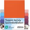 etérea Himmlische Qualität etérea Jersey Topper lenzuolo con angoli 90x200-100x200 cm Arancione Epaisseur 5-10 cm - 100% Cotone - Oekotex materasso Letto copripiumino - lenzuola 90x200cm - 100x200cm Terra