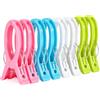 HO-SFSM 8 Pezzi Mollette Grandi Plastica | Antivento Lavanderia Pioli per Trapunta, Asciugamani, Coperta, Lenzuola, Vestiti