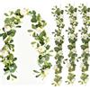 Ysislybin 4 Pezzi Ghirlande Fiori di Eucalipto Artificiale con Rose Finte, 180cm Artificiali Eucalipto Ghirlande Piante Rampicanti Finte per Matrimoni, Sfondo, Feste, Centrotavola, Decorazione per Stanza