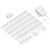 ledscom.de Luce intelligente LED sottopensile SIRIS bianco opaco, controller WLAN, piatto, smart home, abilitato Alexa, 30 cm ciascuno, 370lm ciascuno, bianco, set di 5