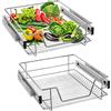 Aufun 2 cassetti da cucina 50 cm, cassetto telescopico, estrazione totale, armadio da cucina, armadio estraibile, cestello elastico estraibile, ripiano da cucina per la casa, 2 pezzi
