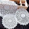 GIVBRO Tovaglietta in pizzo centrini sottobicchieri ricamati floreali intaglio vintage tavolo tovagliette da matrimonio stoviglie cuscino decorazione 15 cm