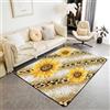 HATEGE Tappeto Salotto 120 x 180 cm Leopardato Tappeti Camera da Letto 3D Girasole Tappeto Antiscivolo Lavabile, Tappeti per Esterno Soggiorno Cucina WS2890