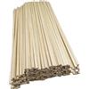 Dickly 50x bastoncini quadrati non finiti Strisce di tasselli lunghi Artigianato in legno Piccoli bastoncini di tasselli in legno liscio per artigianato, 400x2x2mm