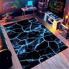 PEIHUODAN Tappeto Gaming 3D Effetto Neon Ottico Illusione, Morbido in Flanella per Cameretta Ragazzo Sala Giochi, Decorazione Moderna per Setup da Gamer, Tappeto per Stanza Videogiochi, 120x160 cm, Color 2
