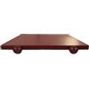 Facilemarket Tagliere in Polietilene Rosso Marrone 70x40 spessore 2 cm - professionale con fermi