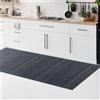 CosìCasa Tappeto Bamboo Cucina in Legno Eco-Sostenibile | Tappeto Cucina Antiscivolo Lavabile Perfetto Come Tappeto Bagno, Passatoia Cucina o Tappeto Ingresso Interno [60x350 cm, Nero]