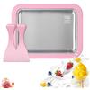 Shyllin Macchina per il Gelato, Rolled Ice Cream Maker, Piastra gelato roll, piatto freddo istantaneo con 2 raschietti, ideale per gelato morbido, gelato, frutta, frullati, frullato (Large Pink, 1)