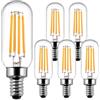BRIMAX Lampadina LED T25 E14 2700K 4W Vetro Tubolare 6pz | LED T25 tubolari, attacco E14, luce calda 2700K - soluzione ideale per cappe da cucina e spazi compatti.