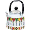 LALADEFIEE Bollitore da Tè in Smalto da 2,5l Portatile e Leggero, Teiera Smaltata Resistente per Cucina Quotidiana e Bollitura Acqua Rapida