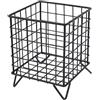 HERCHR Organizer Per Cestini Portaoggetti in Acciaio Metallico con Rete Metallica, Cestini Portaoggetti in Filo Metallico Per L'organizzazione, Contenitore Portaoggetti Aperto in Rete(nero)