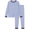 Petit Bateau Pigiama Bambino in Cotone a Righe 14A, Blu/Bianco