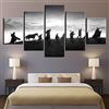 CHUADIAD HD Home Decor Stampato Quadri modulari 5 Pannello Il Signore degli Anelli Personaggio Tableau Immagini Wall Art Canvas Poster Moderni-Senza Cornice