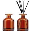 DEARBAG 2PCS Bottiglie di Diffusore Nero Vetro Vuote per Diffusori, 200ml Flaconi per Diffusore in Vetro, Contenitore per Oli Essenziali Aromaterapia Vaso Mini Vaso Fragranze per la Casa (Marrone)