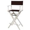 ZStyle Sedia Regista Sgabello Pieghevole Leggera Portatile Director Make Up per Hotel Ristorante Casa Veranda Bar Trucco in Legno di Faggio Tessuto Alta Truccatrice (Fusto Bianco - Tela Marrone)